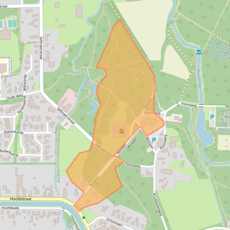 Kaart van postcodegebied 9561LH.