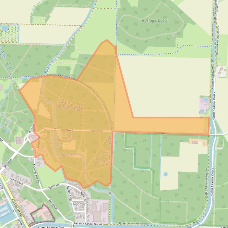 Kaart van postcodegebied 9561LJ.