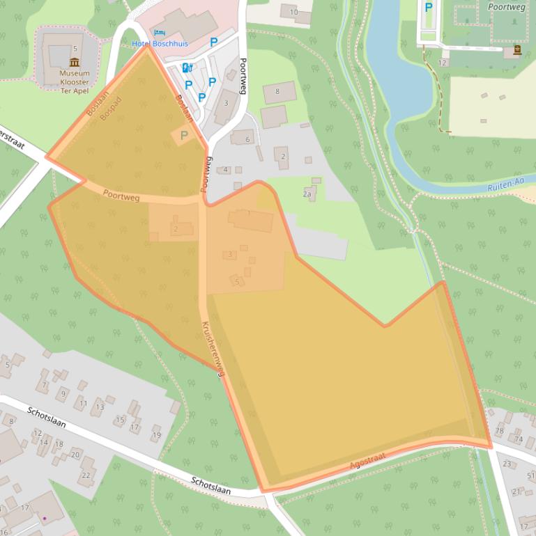 Kaart van postcodegebied 9561LK.