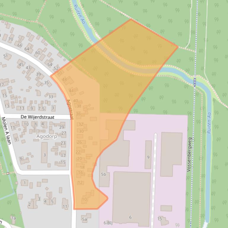 Kaart van postcodegebied 9561LN.