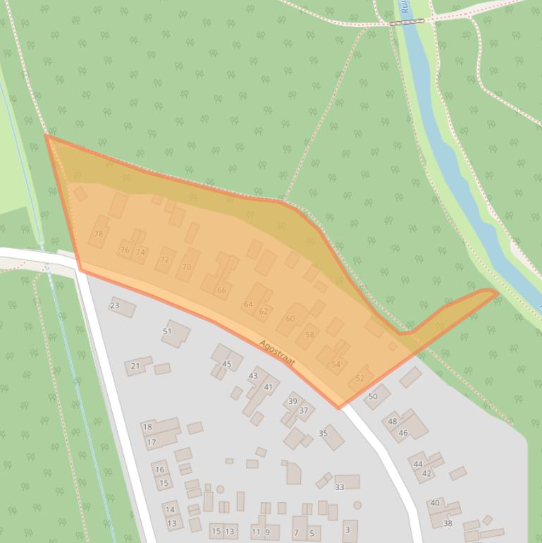 Kaart van postcodegebied 9561LP.