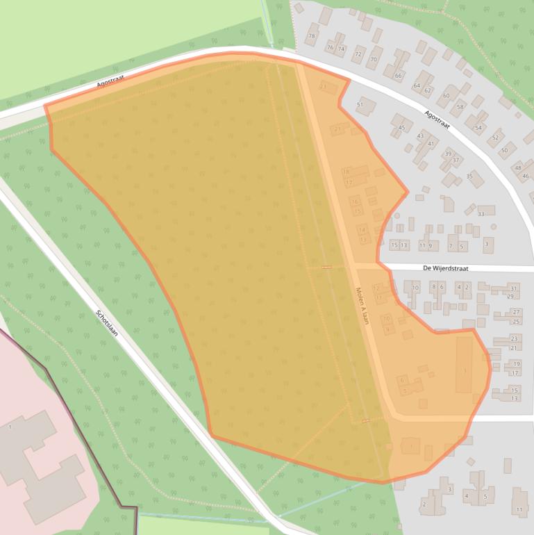 Kaart van postcodegebied 9561LS.