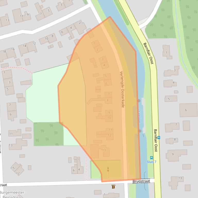 Kaart van postcodegebied 9561NB.
