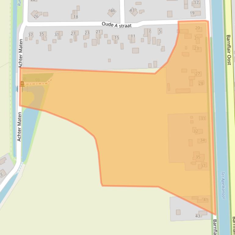 Kaart van postcodegebied 9561ND.