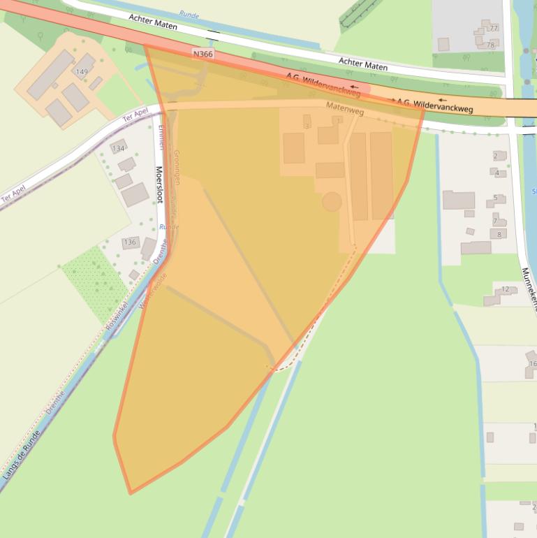 Kaart van postcodegebied 9561NH.