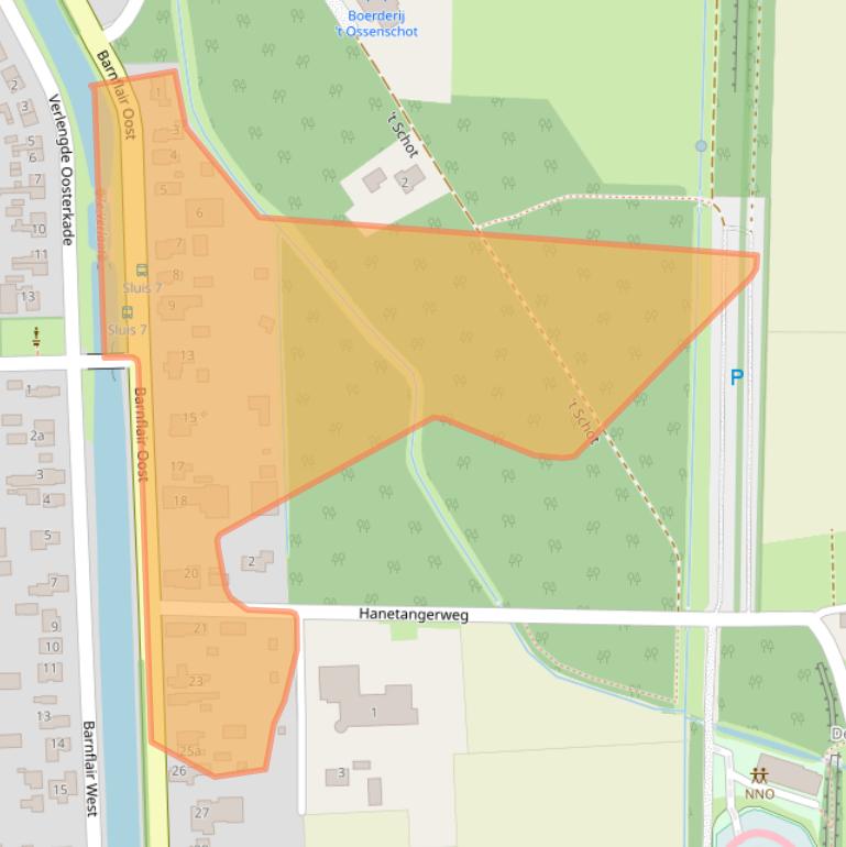 Kaart van postcodegebied 9561PA.