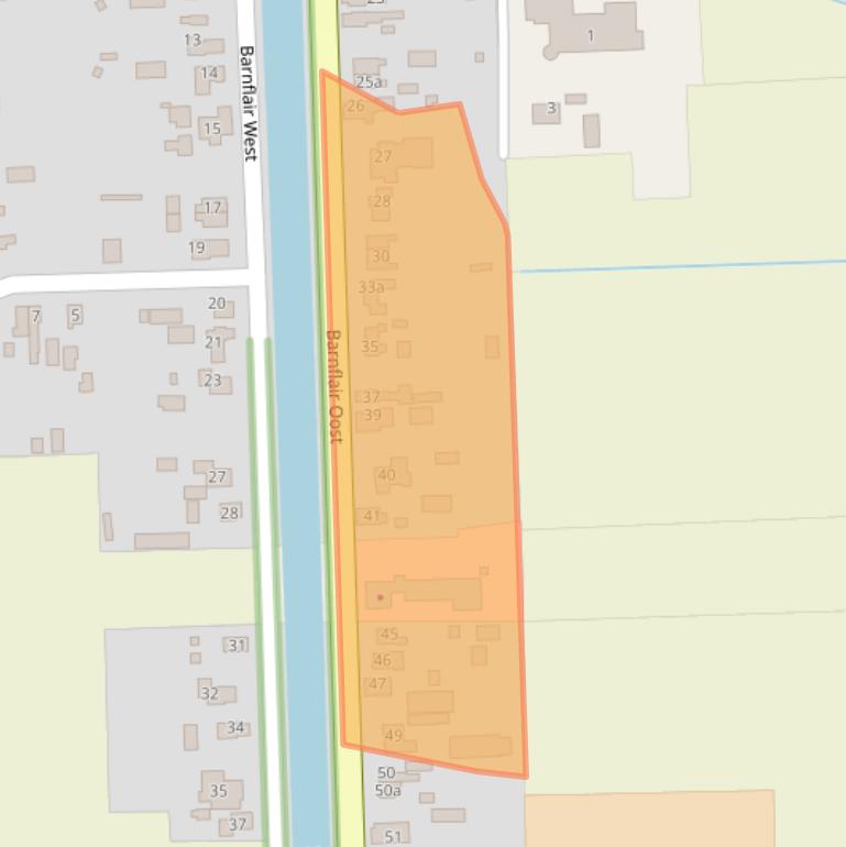 Kaart van postcodegebied 9561PB.