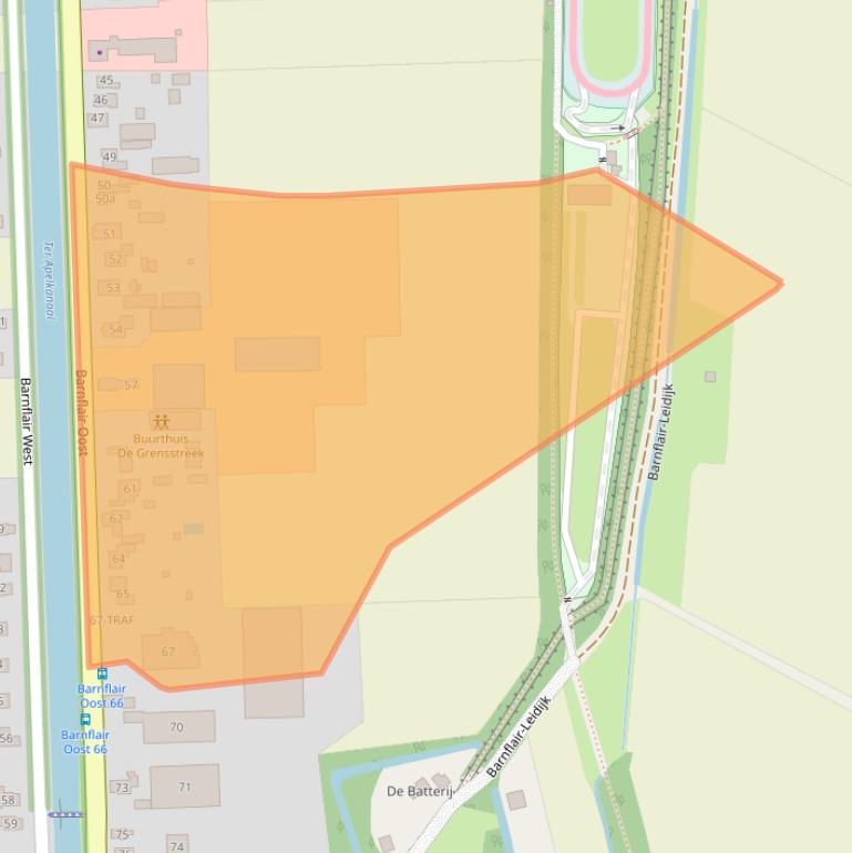 Kaart van postcodegebied 9561PC.