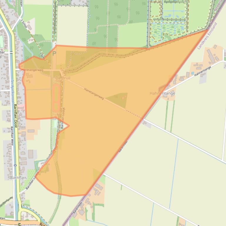 Kaart van postcodegebied 9561PE.