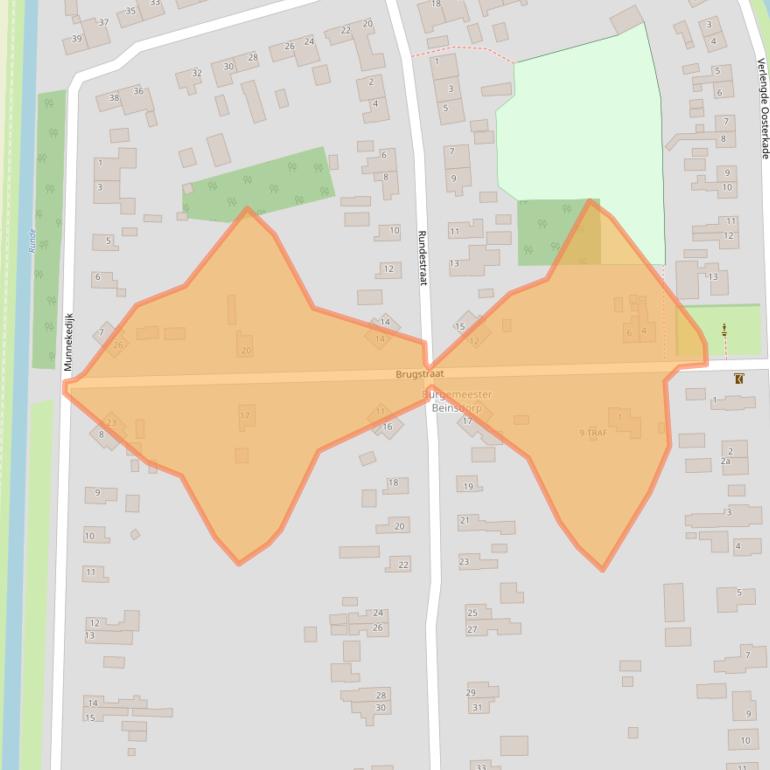 Kaart van postcodegebied 9561PM.