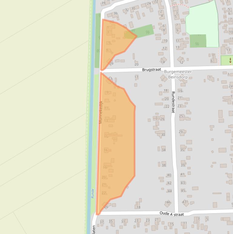 Kaart van postcodegebied 9561PN.