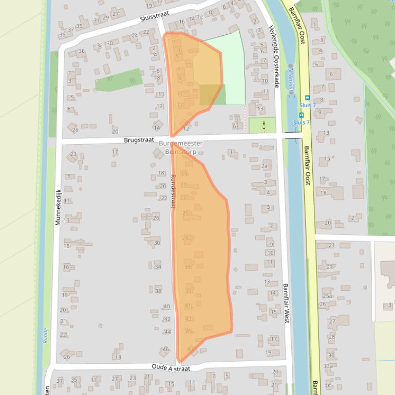 Kaart van postcodegebied 9561PS.