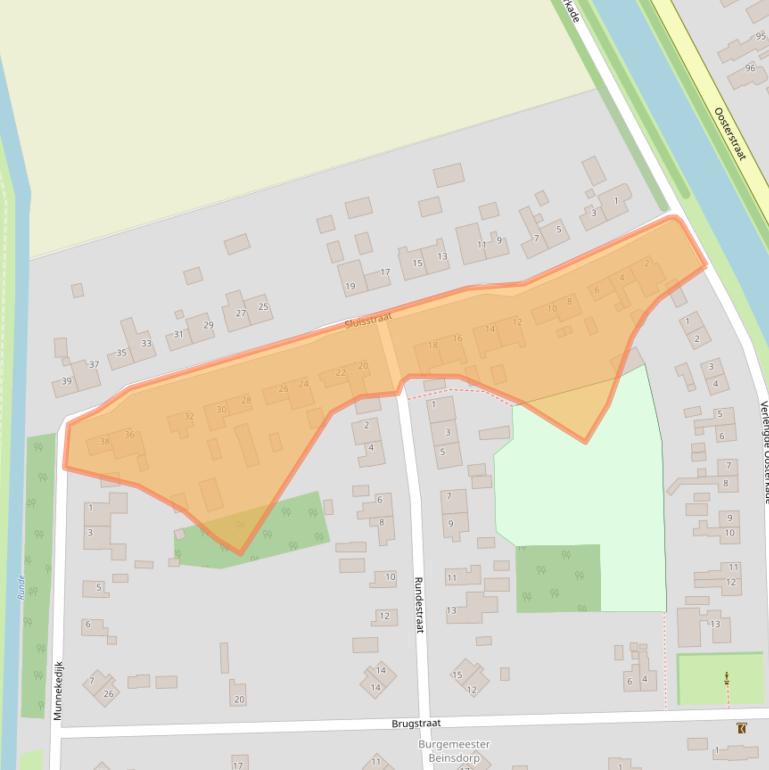 Kaart van postcodegebied 9561PW.