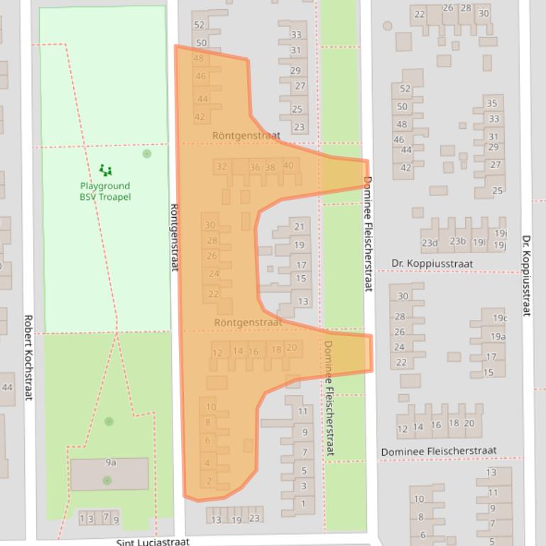 Kaart van postcodegebied 9561RH.