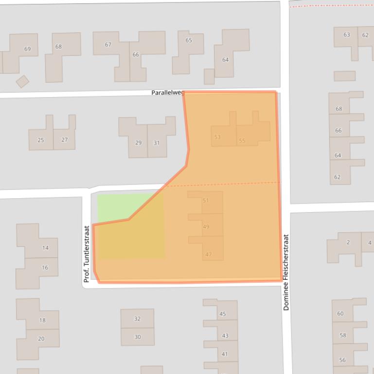 Kaart van postcodegebied 9561RL.