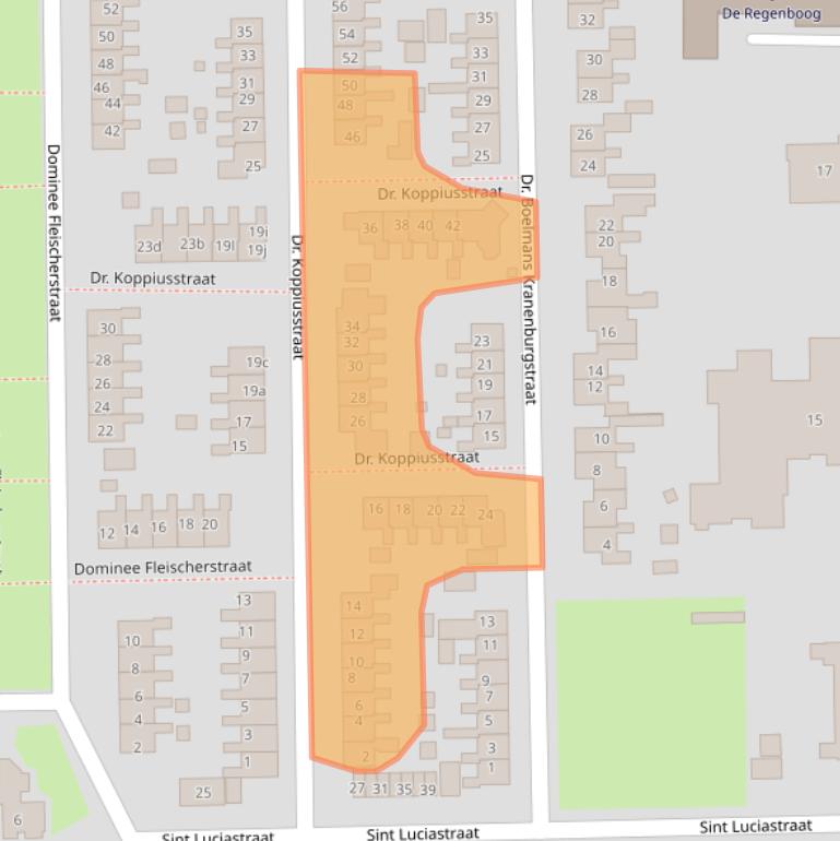 Kaart van postcodegebied 9561RR.