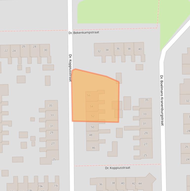 Kaart van postcodegebied 9561RS.