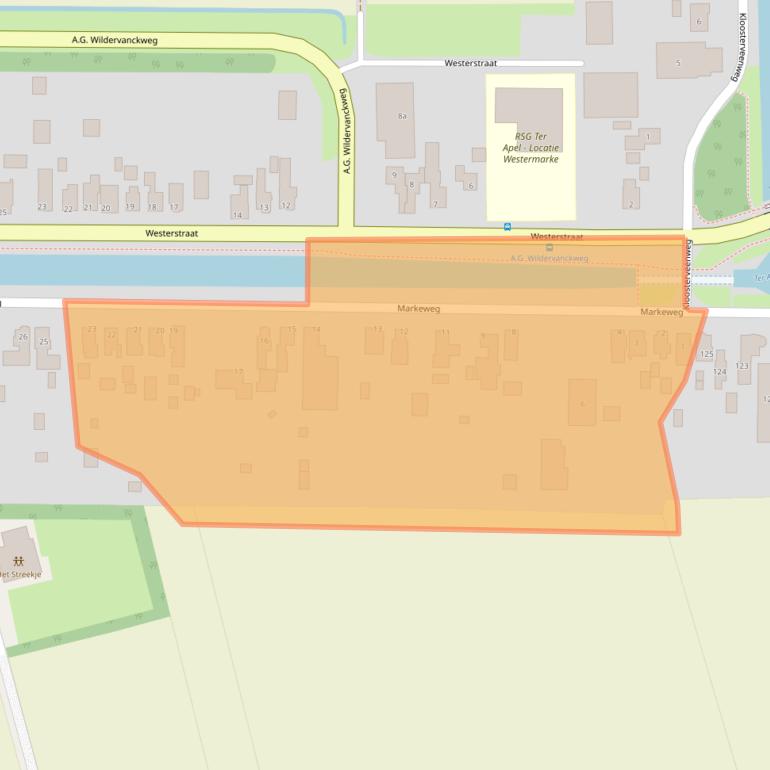 Kaart van postcodegebied 9561SB.