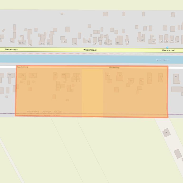 Kaart van postcodegebied 9561SH.