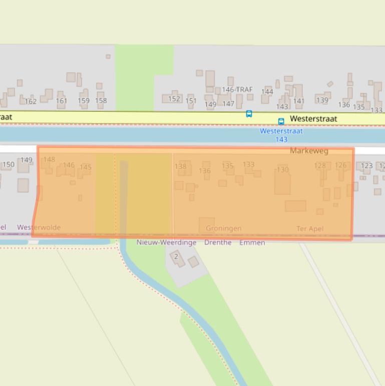 Kaart van postcodegebied 9561SJ.