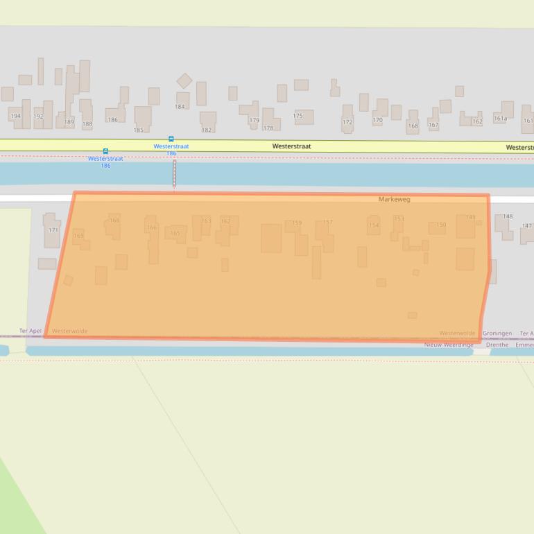 Kaart van postcodegebied 9561SK.