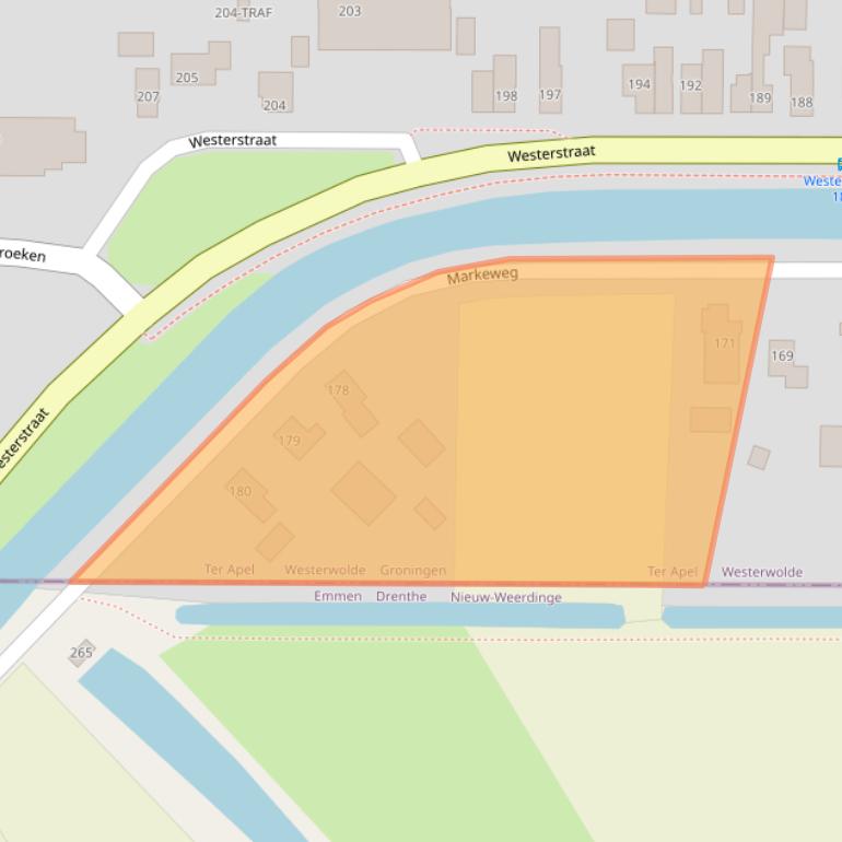 Kaart van postcodegebied 9561SL.