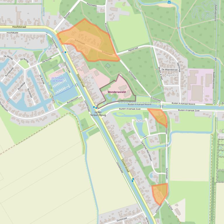 Kaart van postcodegebied 9561TD.