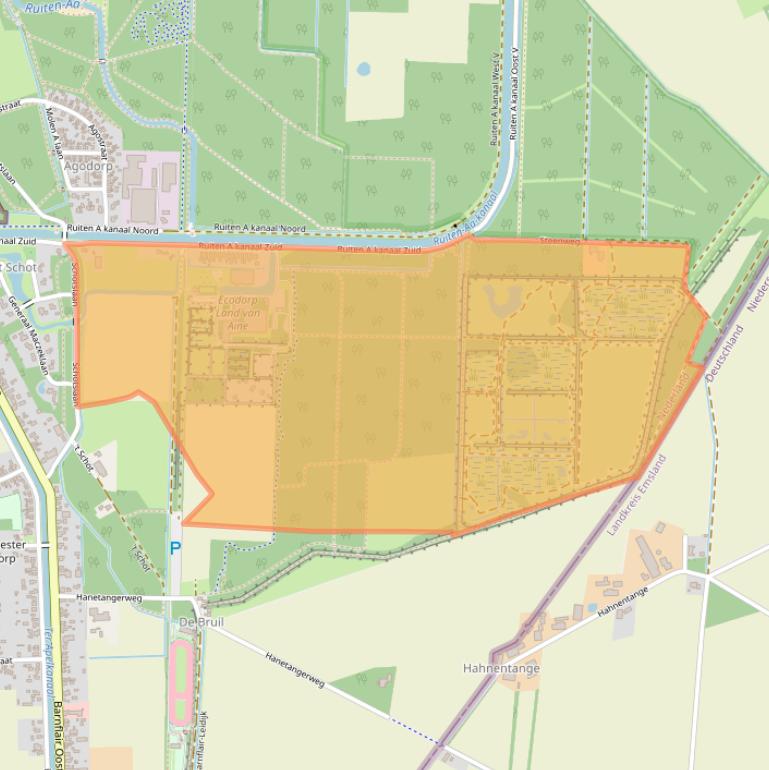 Kaart van postcodegebied 9561TG.