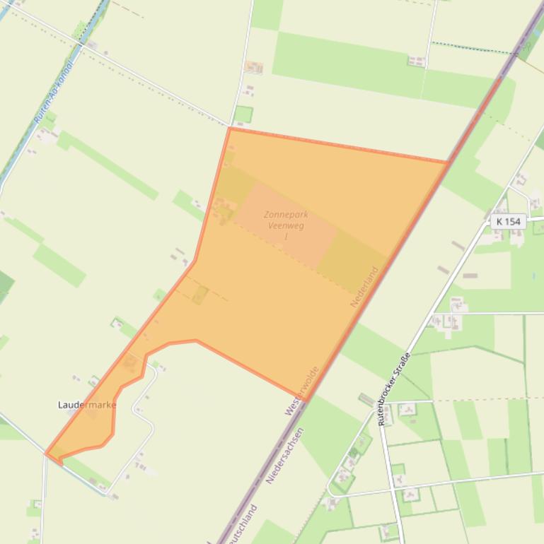 Kaart van postcodegebied 9561TL.