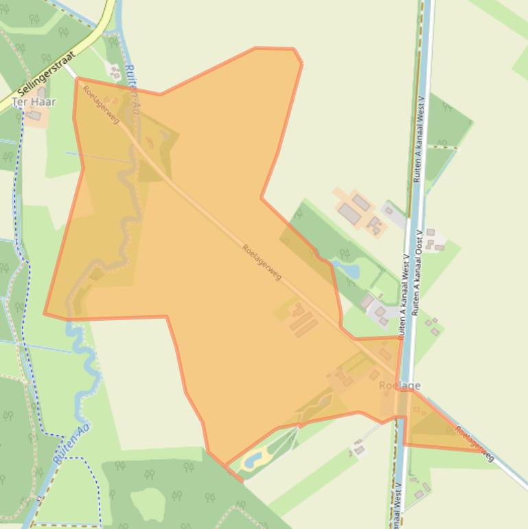 Kaart van postcodegebied 9561TR.