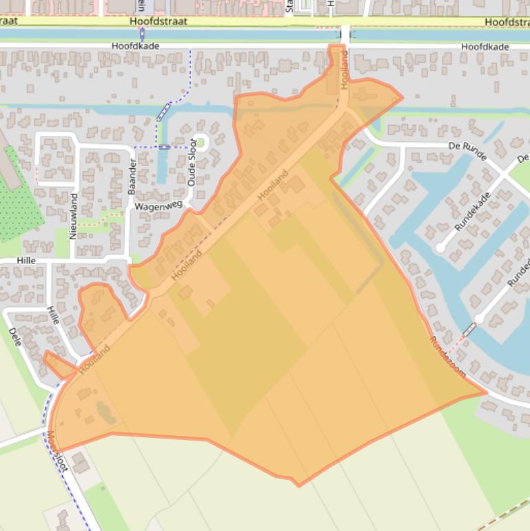 Kaart van postcodegebied 9561TZ.
