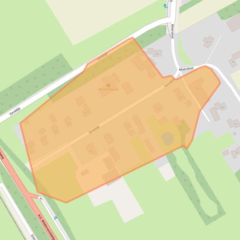 Kaart van postcodegebied 9561VD.