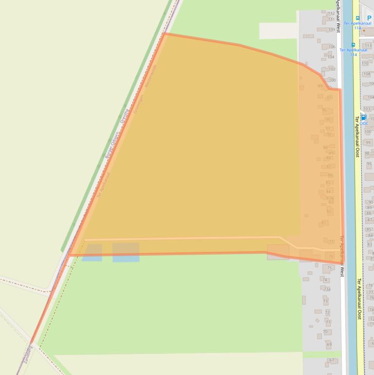 Kaart van postcodegebied 9563PD.