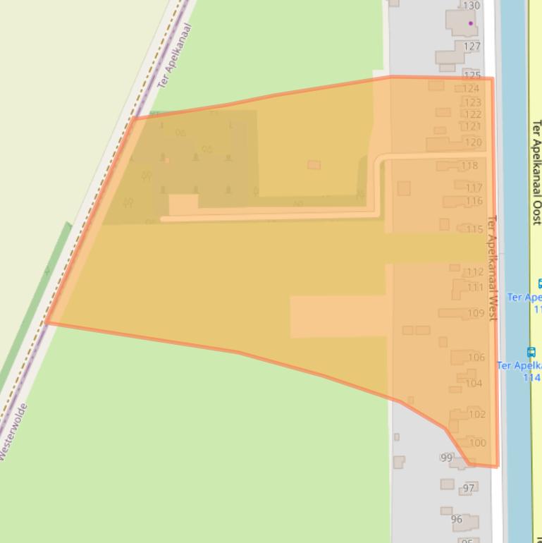 Kaart van postcodegebied 9563PE.