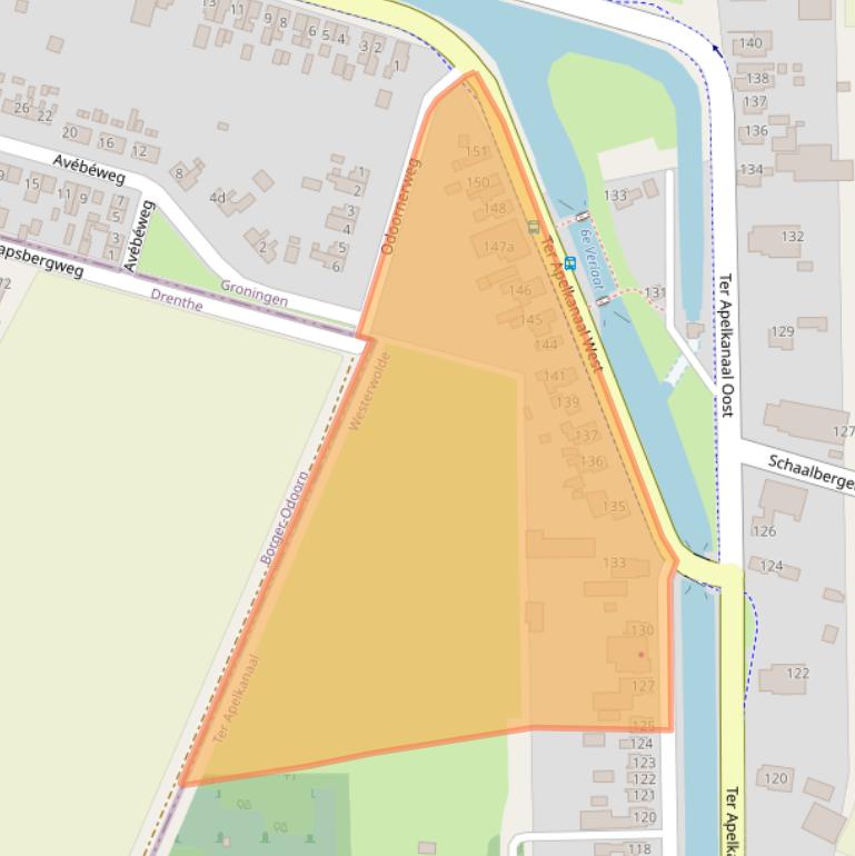 Kaart van postcodegebied 9563PG.