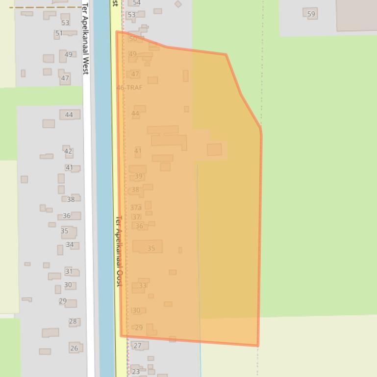 Kaart van postcodegebied 9563RB.