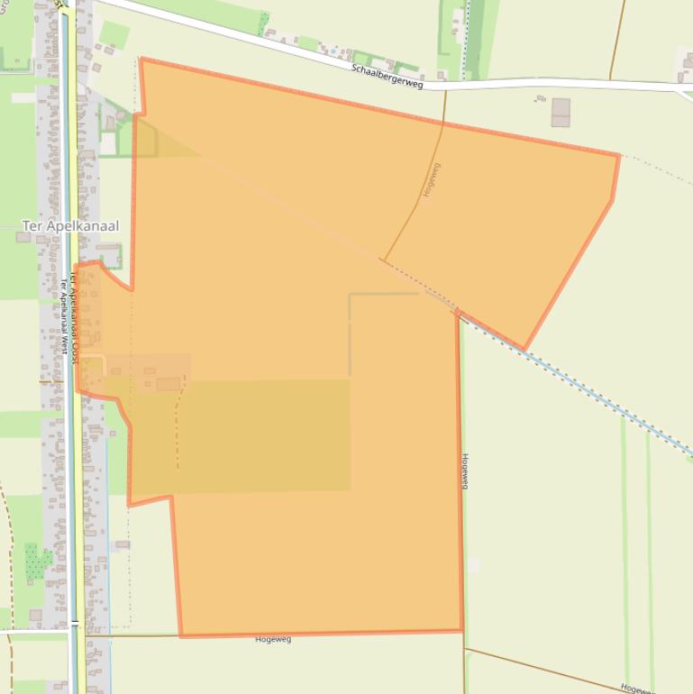 Kaart van postcodegebied 9563RC.