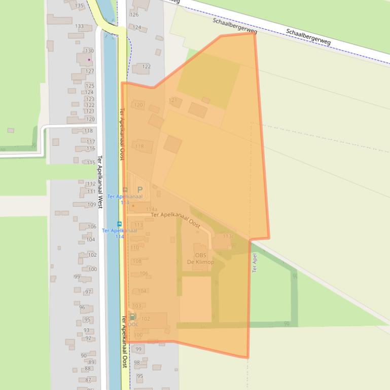 Kaart van postcodegebied 9563RE.