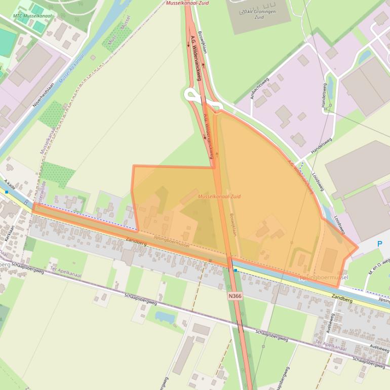 Kaart van postcodegebied 9563TB.