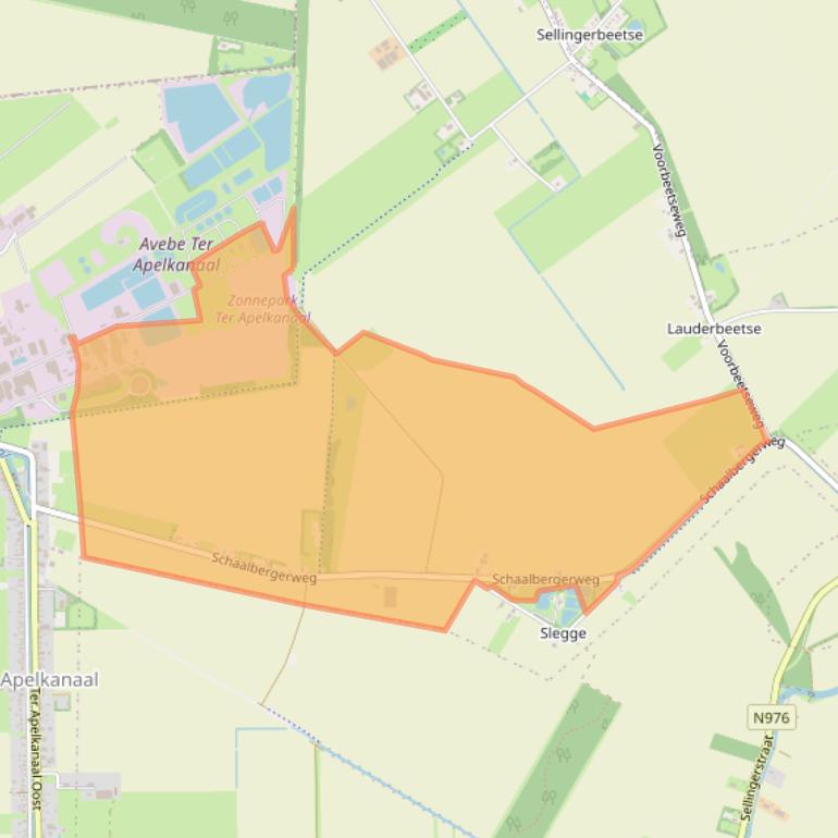 Kaart van postcodegebied 9563TE.