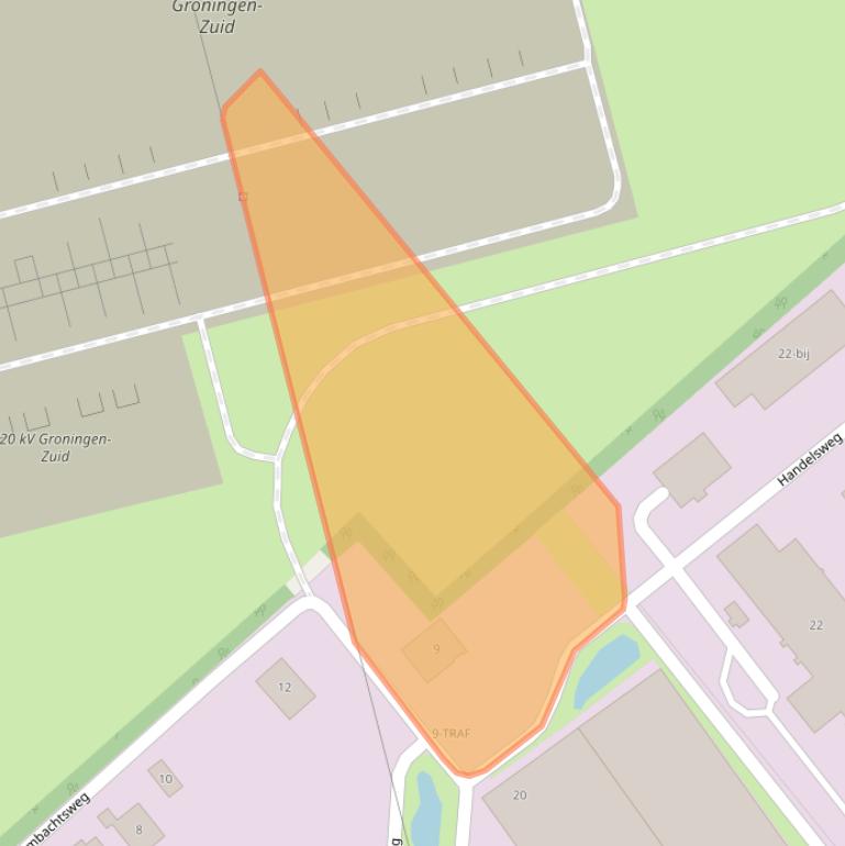 Kaart van postcodegebied 9563TS.