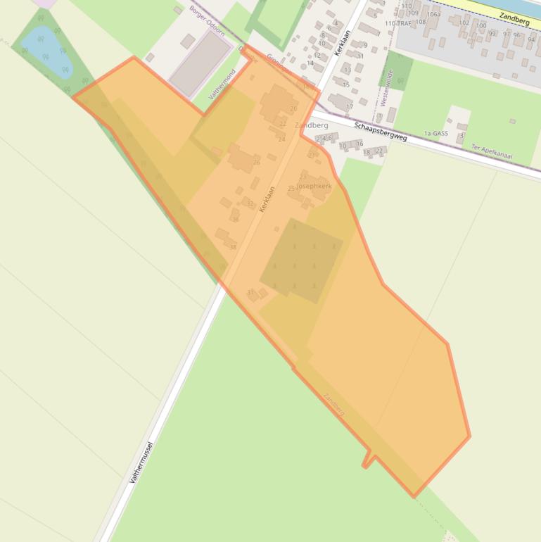 Kaart van postcodegebied 9564PA.