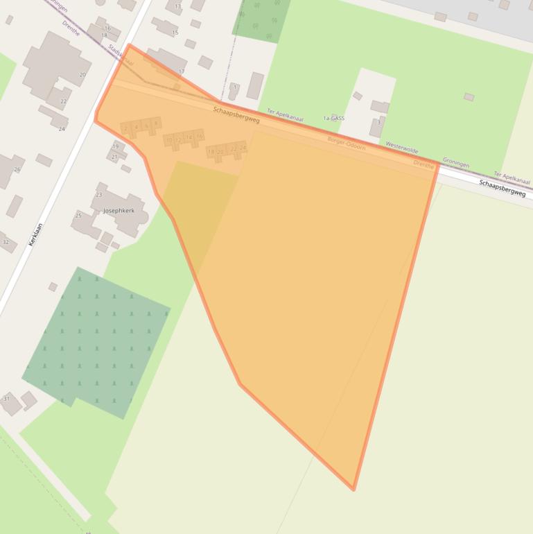 Kaart van postcodegebied 9564PB.