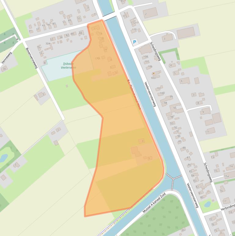 Kaart van postcodegebied 9566PB.