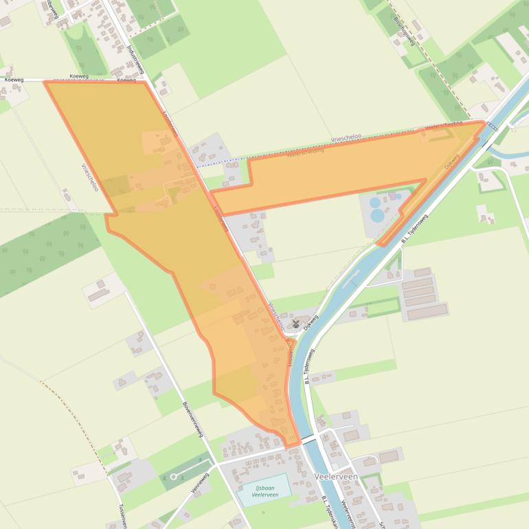 Kaart van postcodegebied 9566PC.