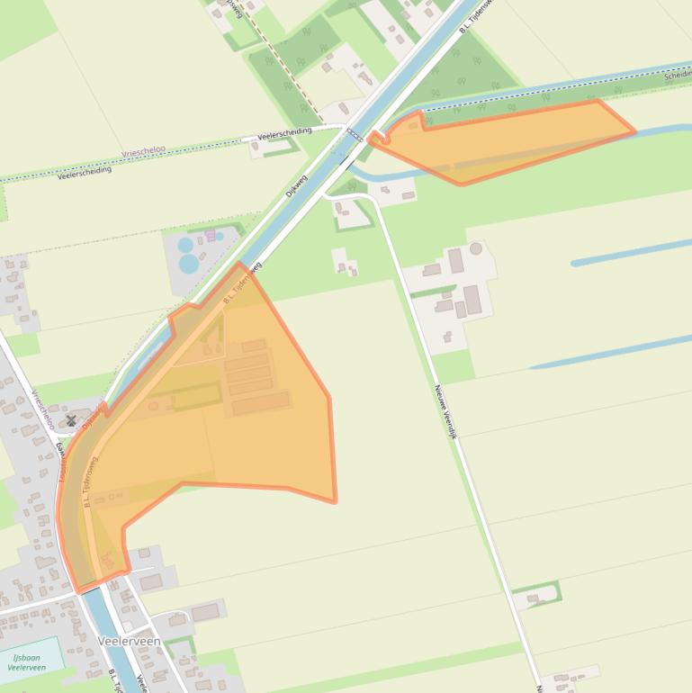 Kaart van postcodegebied 9566PE.