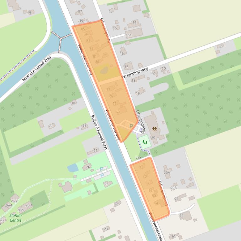 Kaart van postcodegebied 9566PJ.