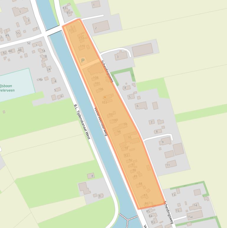 Kaart van postcodegebied 9566PK.