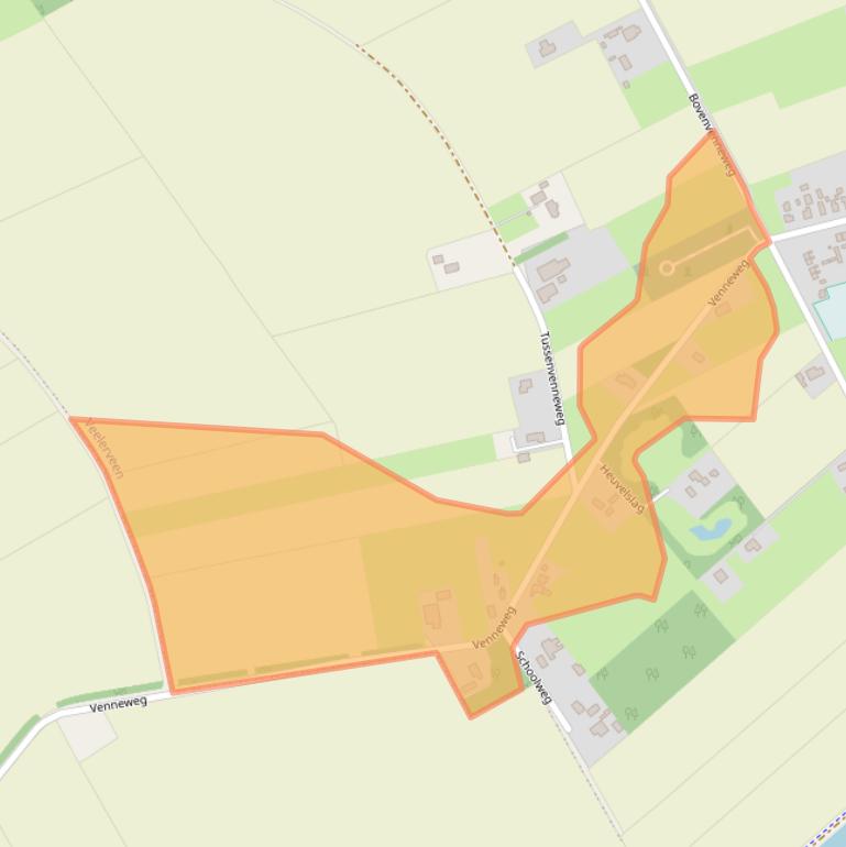 Kaart van postcodegebied 9566TA.