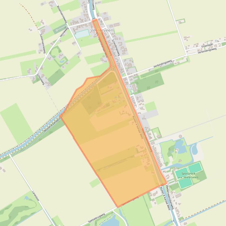 Kaart van postcodegebied 9566TL.